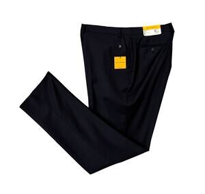 Hickey Freeman Suit Pant Men's 50W Classic Fit Stretch Wool Blend Navy NWT
